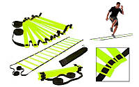 Координационная лестница дорожка для тренировки скорости 6м (12 перекладин) (6мx0,52мx2мм, цвета в ассо
