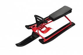 Снігокат санчата з рулем, метал рама, гальма, 75кг