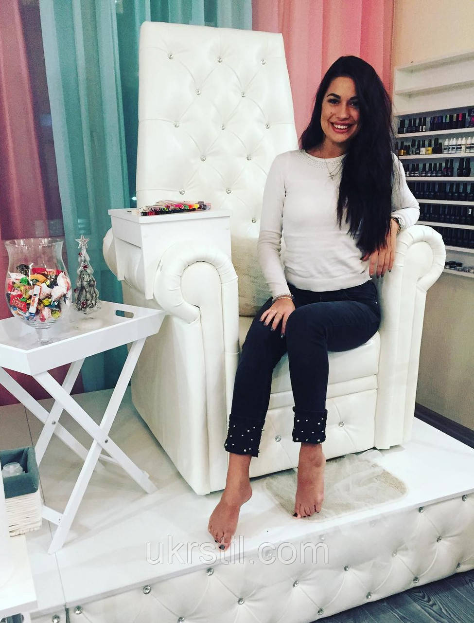 Педикюрне крісло Трон Ice Queen на 4 стрази На 3 стрази, фото 1