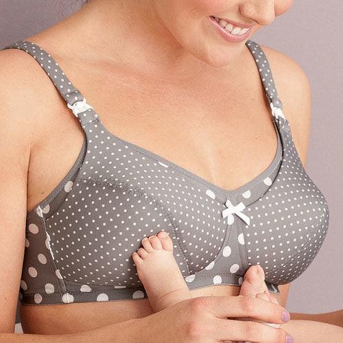 Бюстгальтер для годування Polka Dot без кісточок ТМ Anita maternity Сірий горох 5034-437