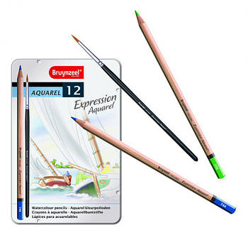 Набір акварельних олівців Bruynzeel Expression 12шт мет. коробка 7735M12