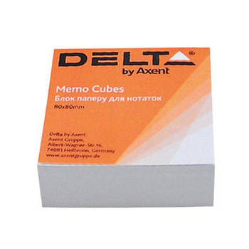 Папір для нотаток 80*80 білий 300арк Delta проклеєна D8002