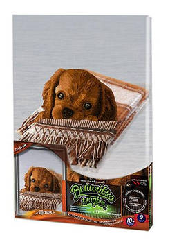 Набір для творчості DankoToys DT VGL-02-07 вишивка гладдю на холсті 21*31см Цуценя