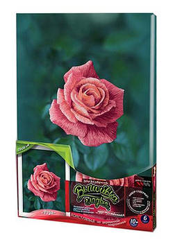 Набір для творчості DankoToys DT VGL-02-09 вишивка гладкості на полотні 21*31s Роза