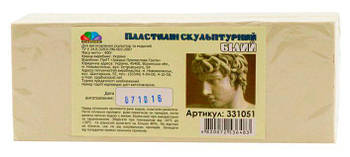 Пластилін скульптурний ГАММА_UA білий 400гр  401304