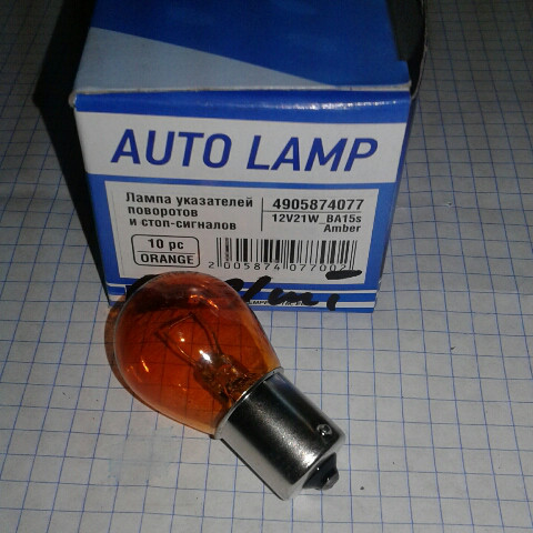 Лампа BA15s Amber 12V 21W Tempest 4905874077