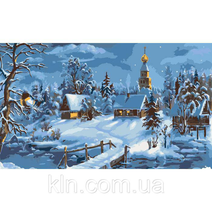 Картина за номерами Зима в селі 30 х 50 см (КН2213)