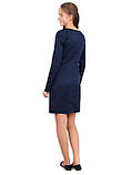 Сукня для дівчинки з коротким рукавом М -1131 зростання 128-164 трикотажне синій тм "Попелюшка", фото 3