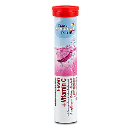 Iron + Vitamin C Das Gesunde Plus 20 effervescent tabs, фото 1