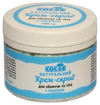 Крем-скраб Cocos з Папаїном для обличчя та тіла 100 г, фото 1