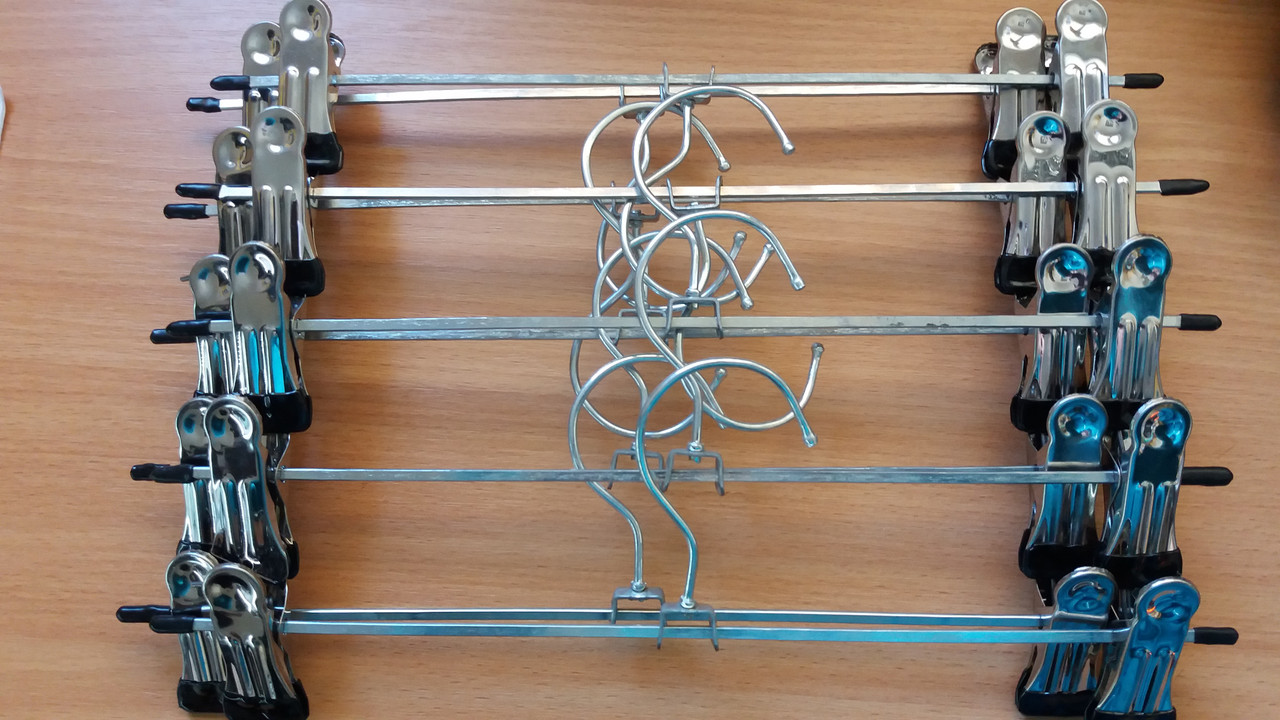 Вішалка хромована з прищіпками, 30 см., фото 1