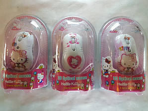 Миша комп'ютерна дротова для дітей Hello Kitty