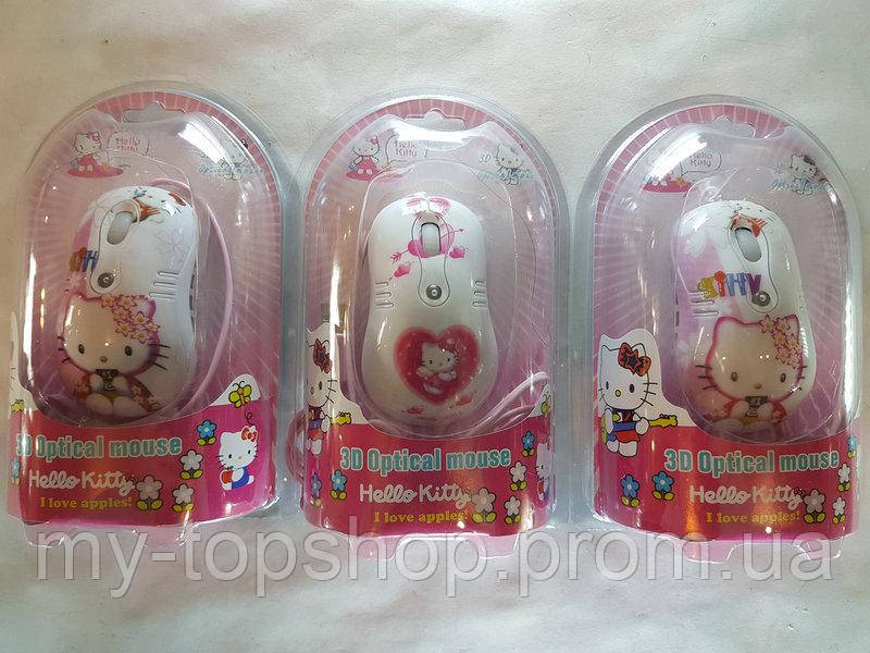 Мышь компьютерная проводная для детей Hello Kitty - фото 1 - id-p647472458