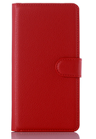 Кожаный чехол-книжка для Lenovo Vibe P1 красный