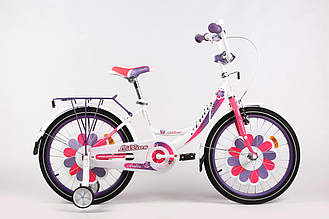 Дитячий велосипед Ardis LILLIES R18" з багажником (Біло-фіолетовий)