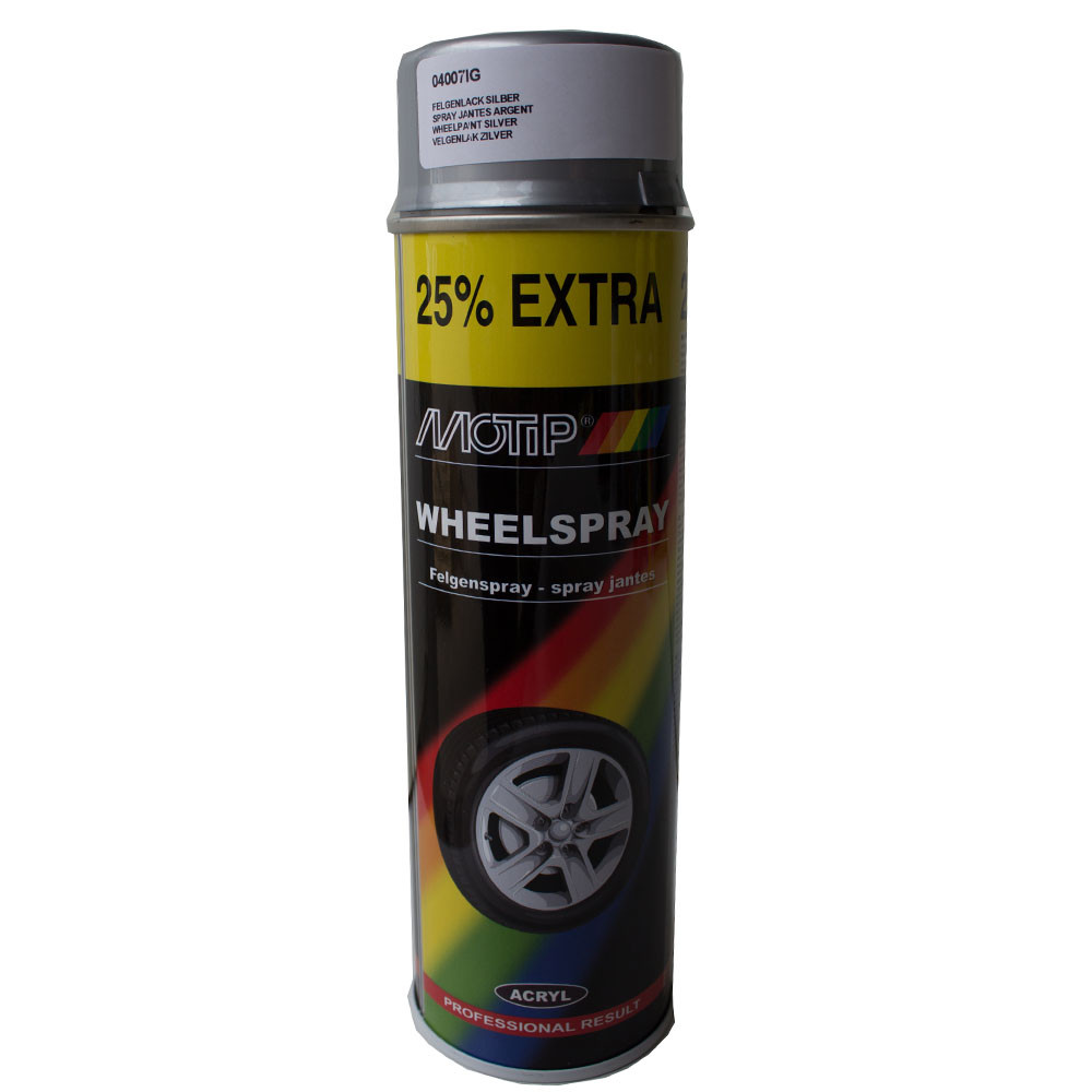 Фарба акрилова для дисків Срібляста MOTIP 500 мл аэрозоль (04007IG)