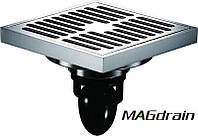 Трап сливной MAGdrain FC13Q5-G - хром, 100х100 мм