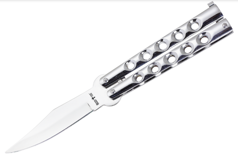 Балисонг, нож бабочка, тренировочное оружие для трюков (флипперов), стальная рукоять, филиппинский нож