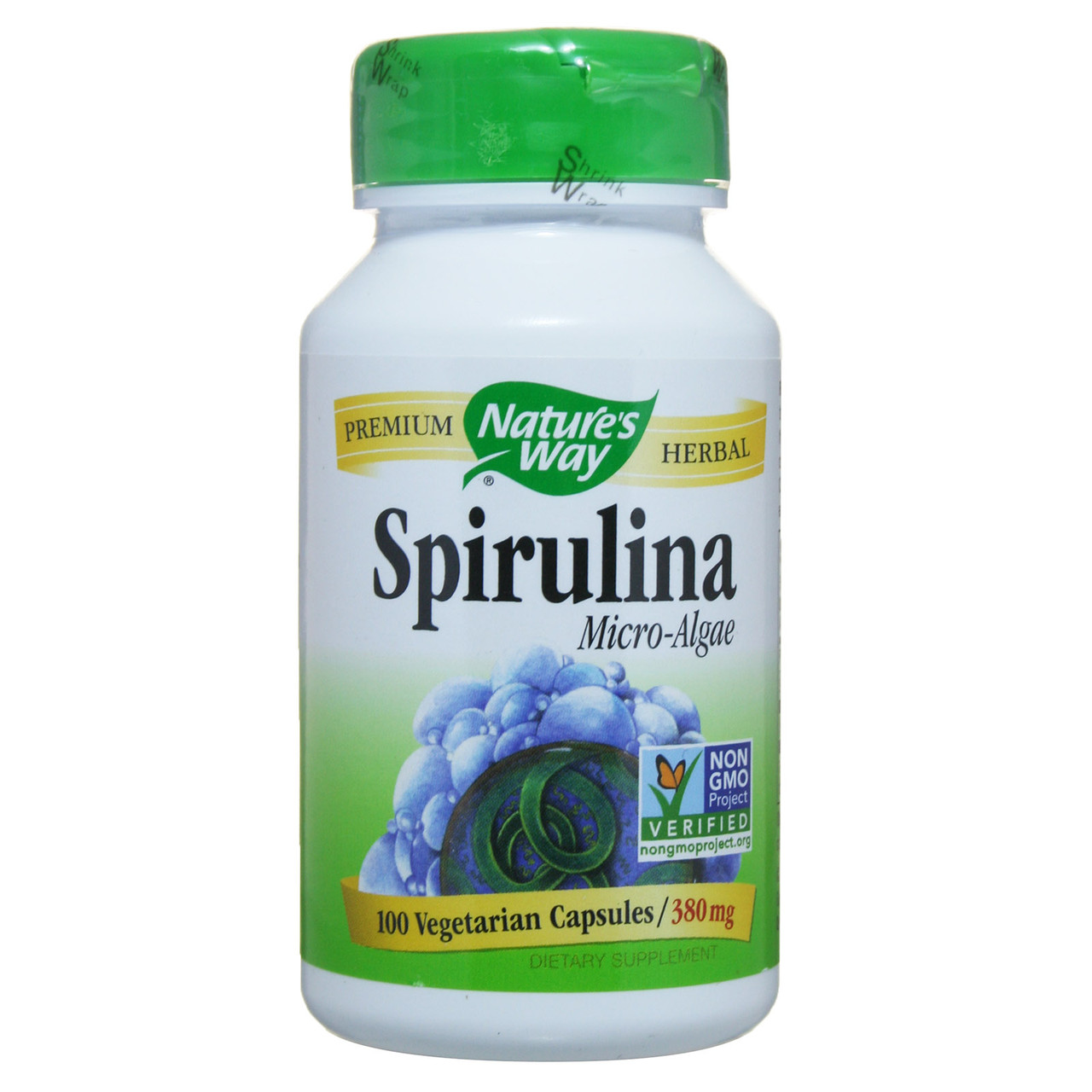 Спіруліна, Мікроводорості, nature's Way, 380 мг, 100 капсул