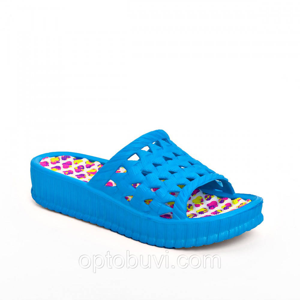 Жіночі шльопанці кольорові блакитні Gipanis