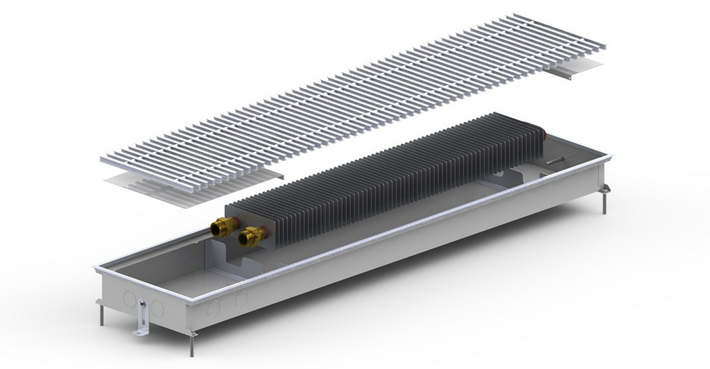 Внутрішньопідлоговий конвектор Carrera M Inox 2500-230-65, фото 1