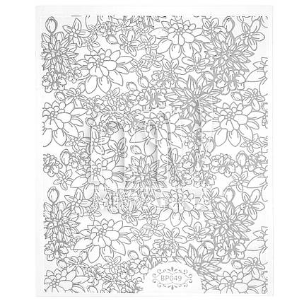 Наклейки 3д, BP049 срібло, фото 1