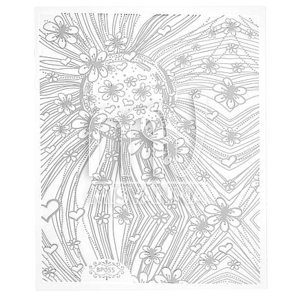 Наклейки 3д, BP055 срібло, фото 1