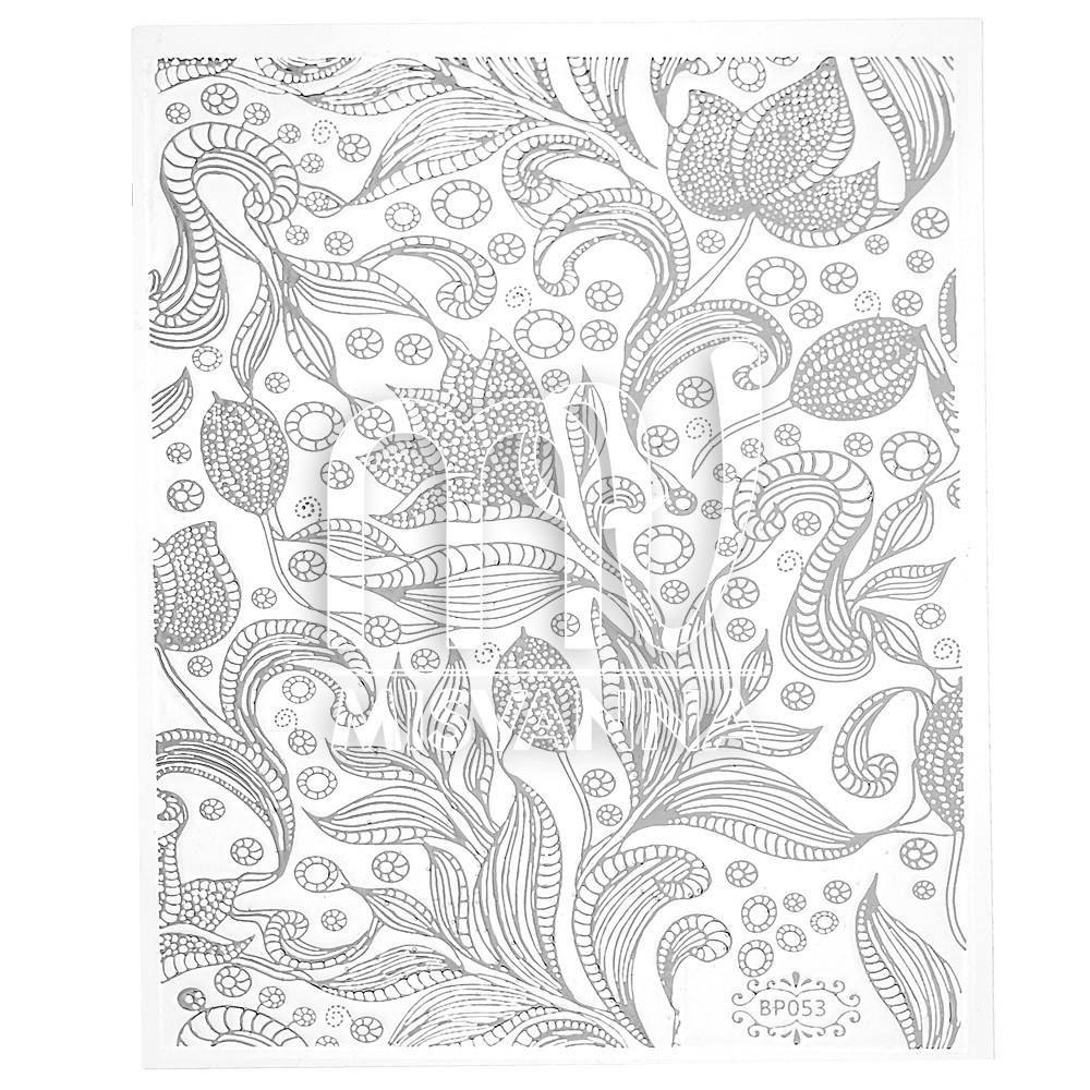 Наклейки 3д, BP053 срібло