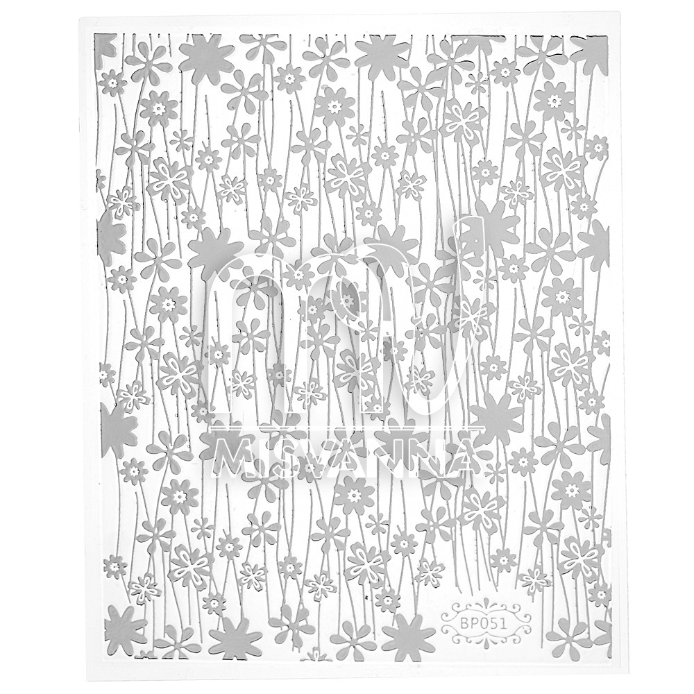 Наклейки 3д, BP051 срібло