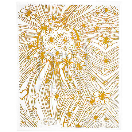 Наклейки 3д, BP055 золото, фото 2