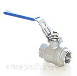 Кран нержавіючий кульовий різьбовий вн-вн AISI304 Ду25 Ру63, фото 3