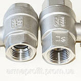 Кран нержавіючий кульовий різьбовий вн-вн AISI304 Ду25 Ру63, фото 9