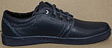 Чоловічі шкіряні сині туфлі на шнурках, шкіряні туфлі чоловічі від виробника модель АМТК-4С, фото 3