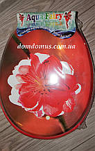 Сидіння м'яке з кришкою для унітаза Aqua Fairy Classic, червона