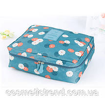 Косметичка/несесер жіноча дорожня Trevel Season Bag Floralblue 22*17*8 см, фото 3