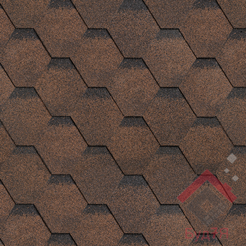 Бітумна черепиця Шинглас Фінська коричнева, фото 1