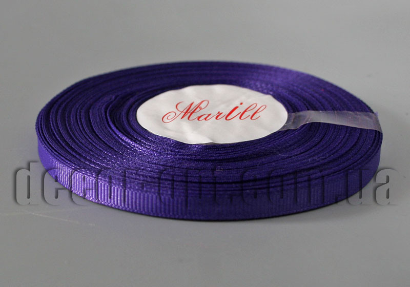 Репсова стрічка фіолетовий відтінок 0,6 см 25 ярд арт.35