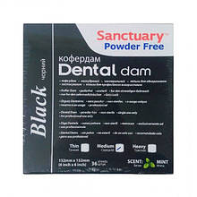 Хустки для рабердаму чорні Dental Dam Sanctuary