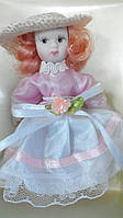 Кукла фарфоровая София высота 10 см в подарочной коробке