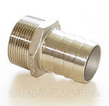 Ніпель під шланг нержавіючий шестигранний G" AISI304 Ду15, фото 7