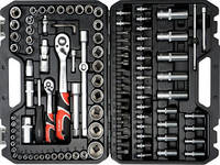 Набор торцевых головок 1/4 -1/2 4-32мм с принадлежностями Yato 108 шт.