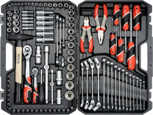 Набір головок торцевих 1/4" 1/2" з інструментами YATO 109 шт.