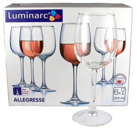 Набір келихів Luminarc allegresse 300 мл артикул j8164/1, фото 3
