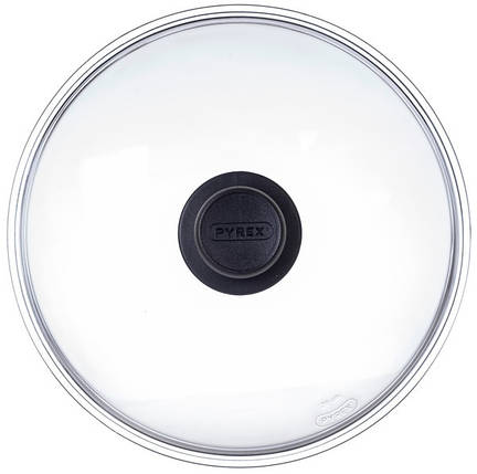 Кришка Pyrex bombe 280 мм з кнопкою артикул b28cl00, фото 2