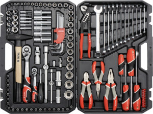 Набір головок торцевих 1/4" 1/2" з інструментами YATO 122 елем.