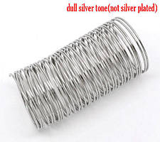 Основа для Кільця, Сталевий дріт, Срібний тон, 20 мм