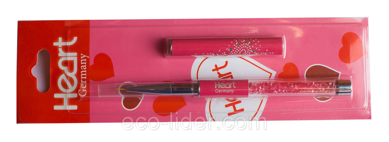 Лайнер Heart рожевий з кристалами, фото 1