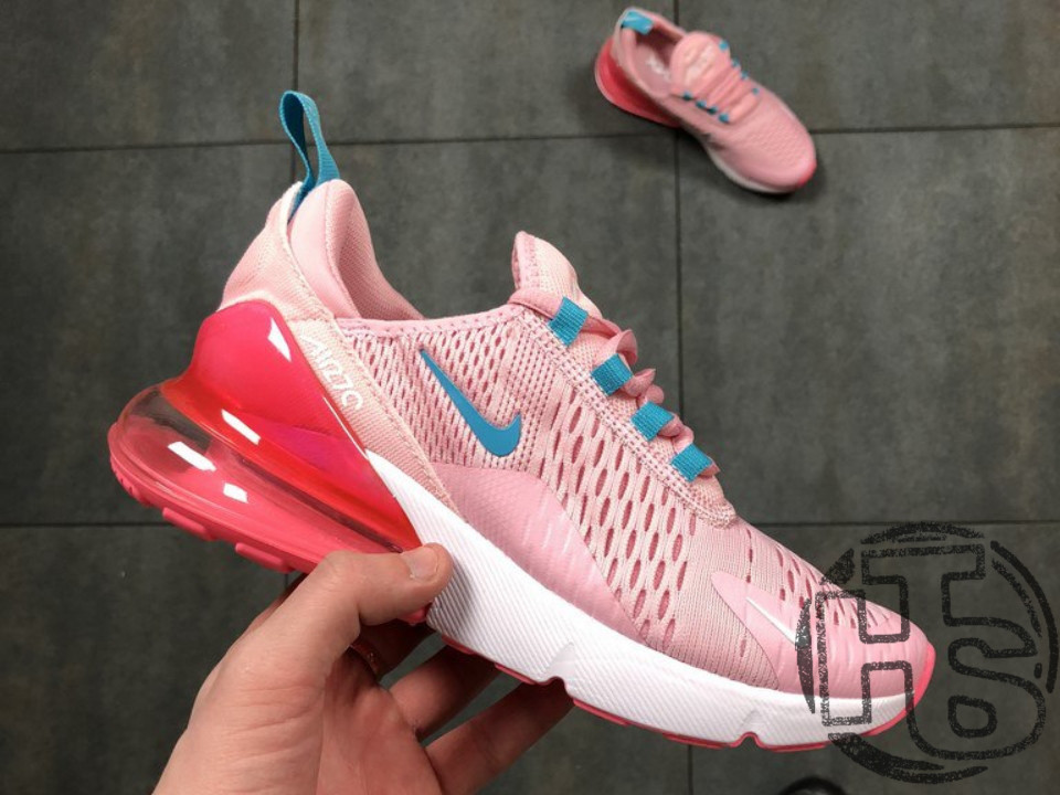 nike air max 270 flyknit pink white