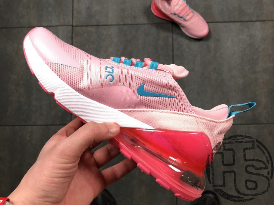 nike air max 270 flyknit pink white