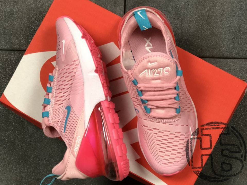 nike air max 270 flyknit pink white
